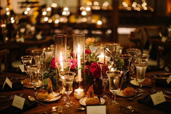 modern fall garden wedding