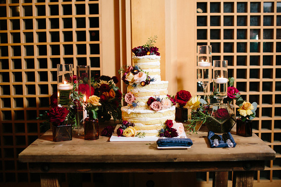 modern fall garden wedding