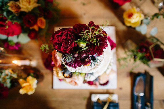 modern fall garden wedding