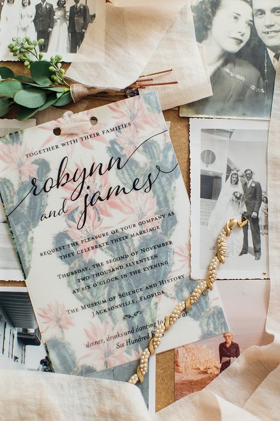 Floral wedding invites