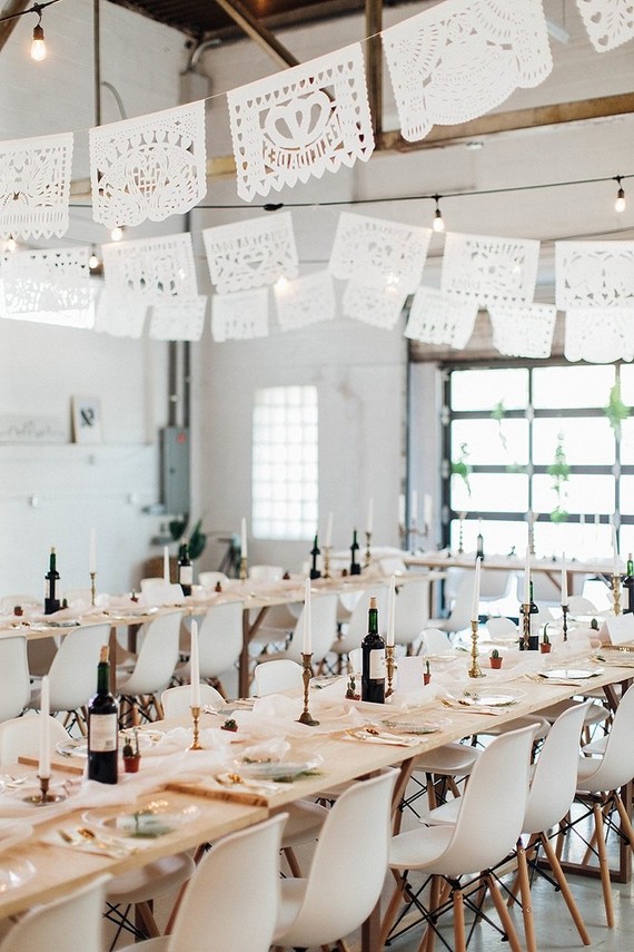 Modern papel picador for wedding