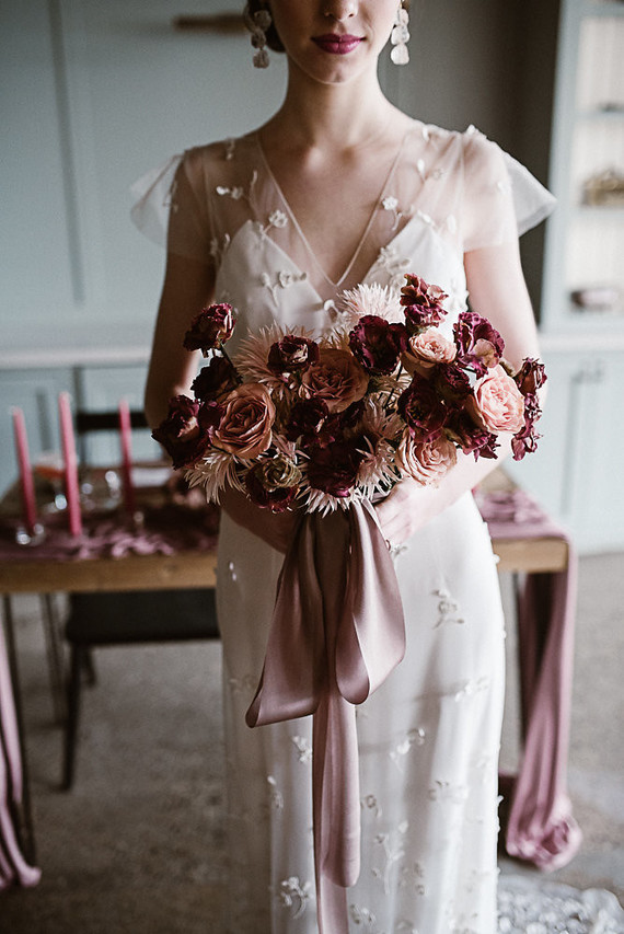 Moody mauve Valentine's Day and winter wedding ideas