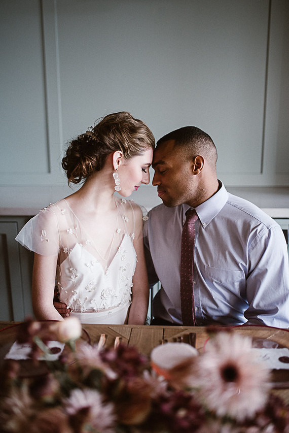Moody mauve Valentine's Day and winter wedding ideas Inspiration