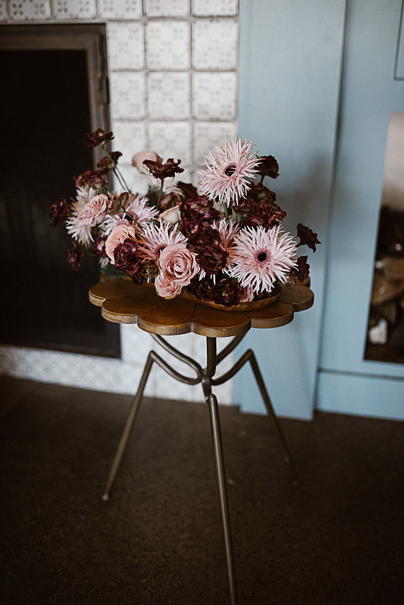 Moody mauve Valentine's Day and winter wedding ideas Inspiration