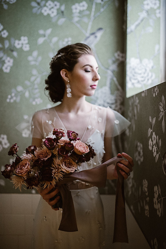 Moody mauve Valentine's Day and winter wedding ideas Inspiration