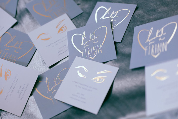 Blue wedding details for Paris wedding