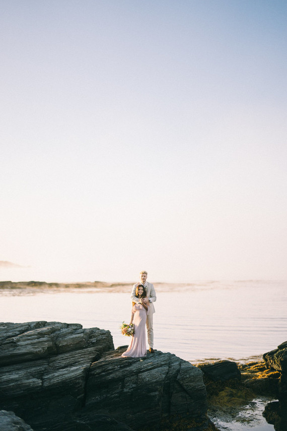 Maine engagement photos at Kettle Cove on Cape Elizabeth
