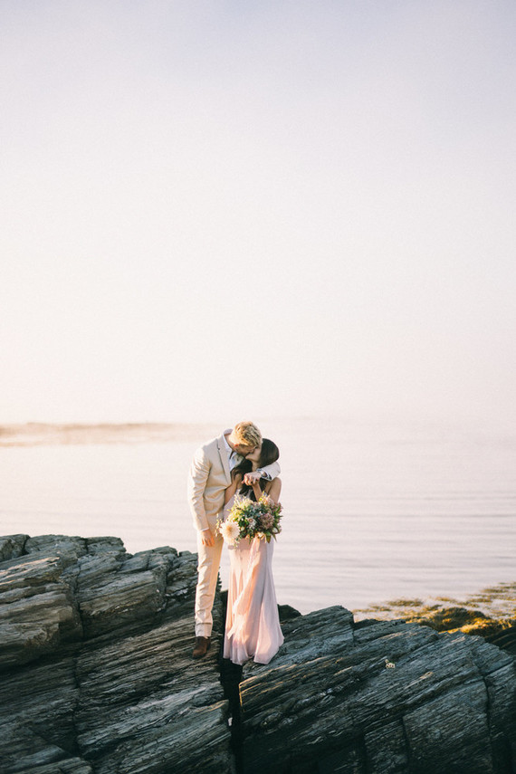Maine engagement photos at Kettle Cove on Cape Elizabeth