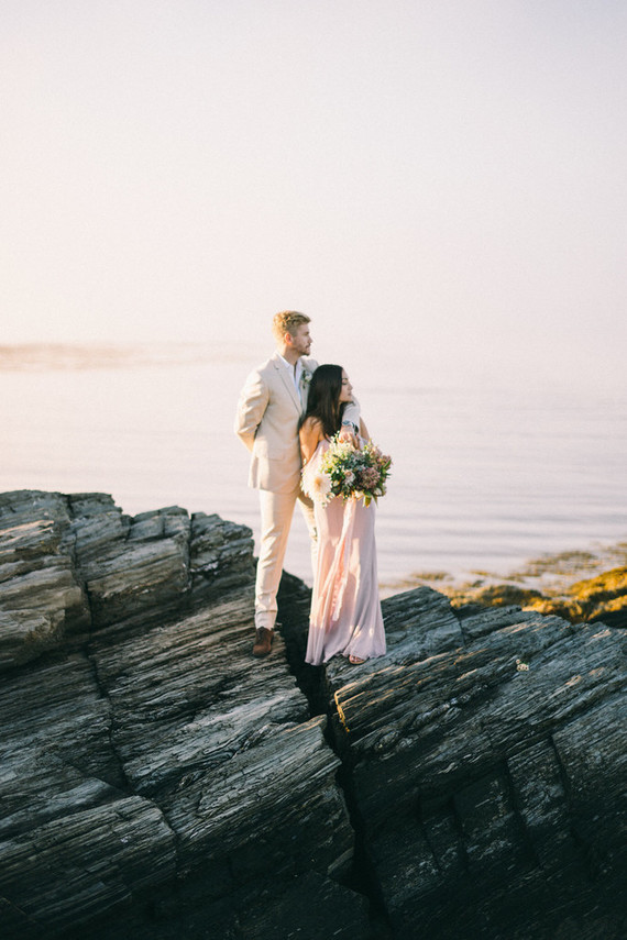 Maine engagement photos at Kettle Cove on Cape Elizabeth