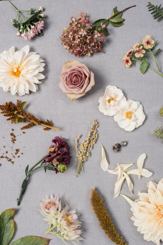 Mixed florals from bridal bouquet