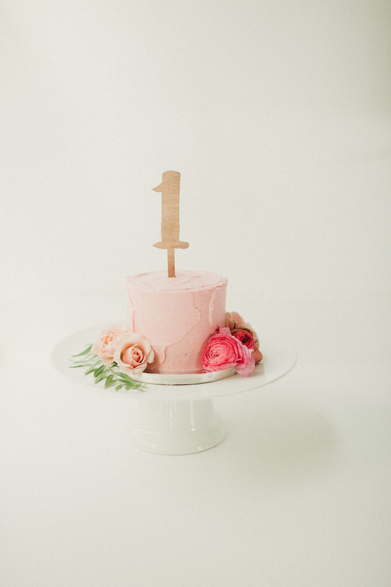 Ombre pink first birthday party