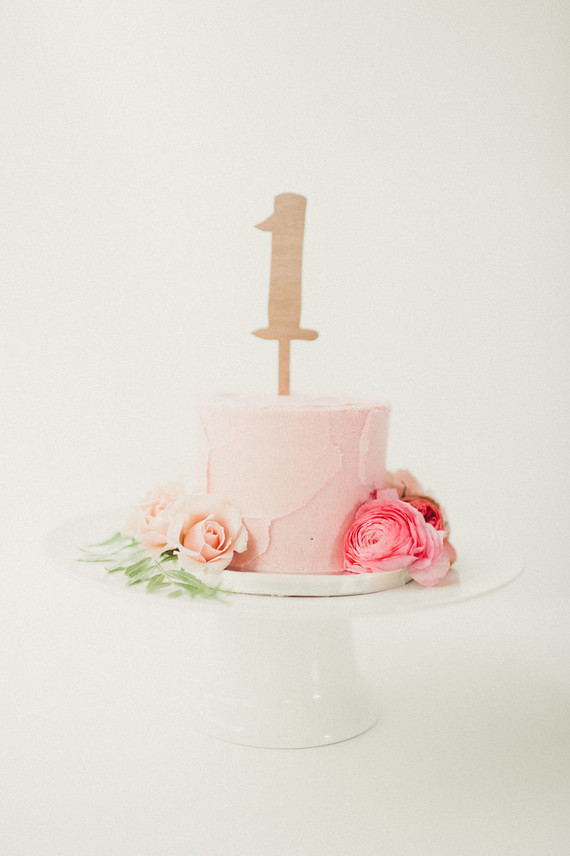 Ombre pink first birthday party