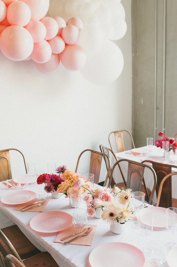 Ombre pink first birthday party Inspiration