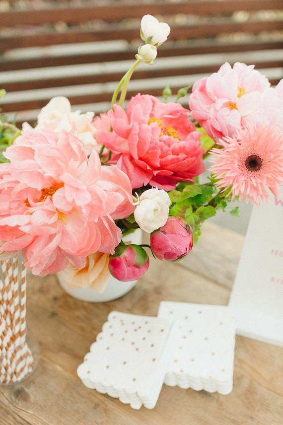 Ombre pink first birthday party