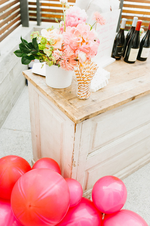 Ombre pink first birthday party