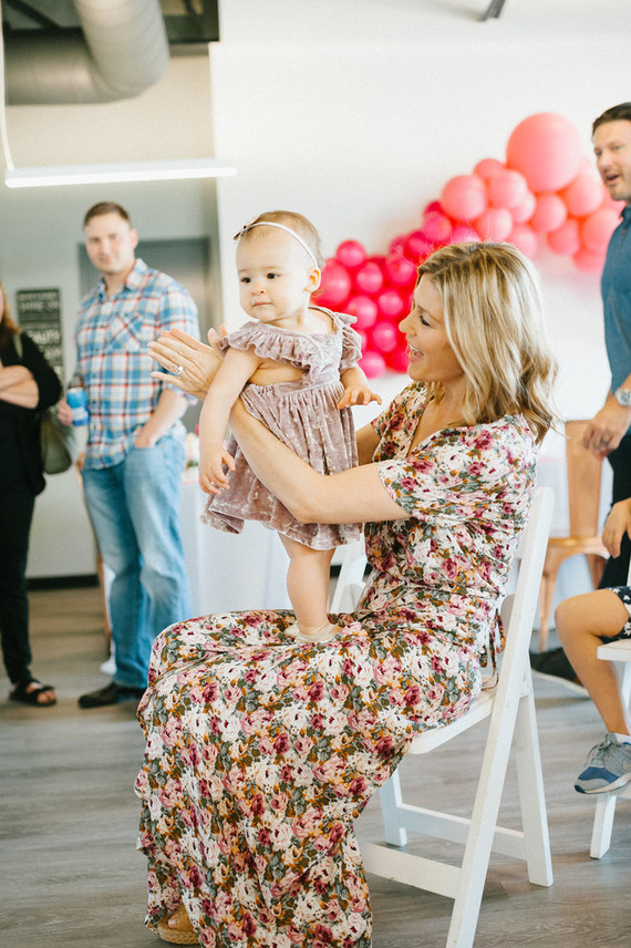 Ombre pink first birthday party Inspiration