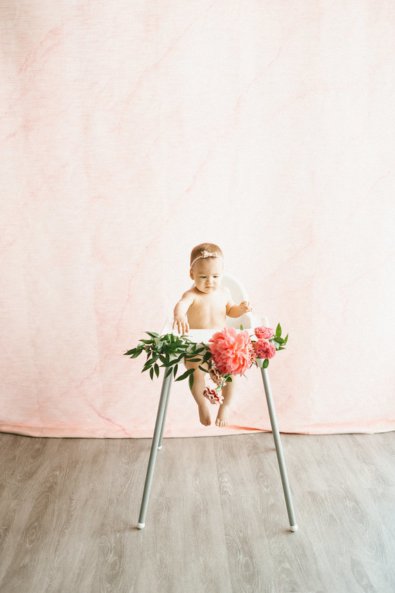 Ombre pink first birthday party Inspiration