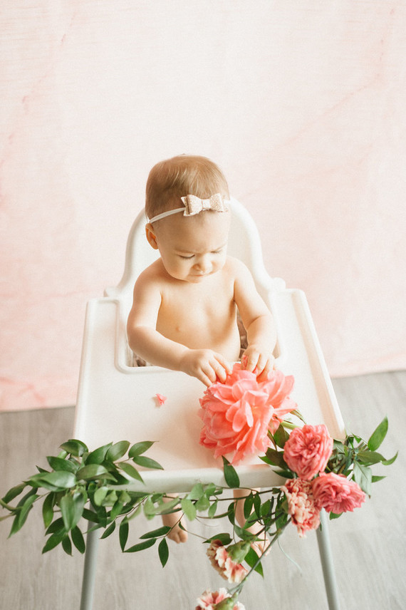 Ombre pink first birthday party Inspiration