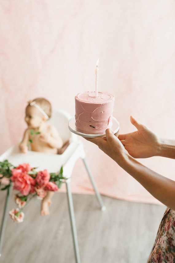 Ombre pink first birthday party