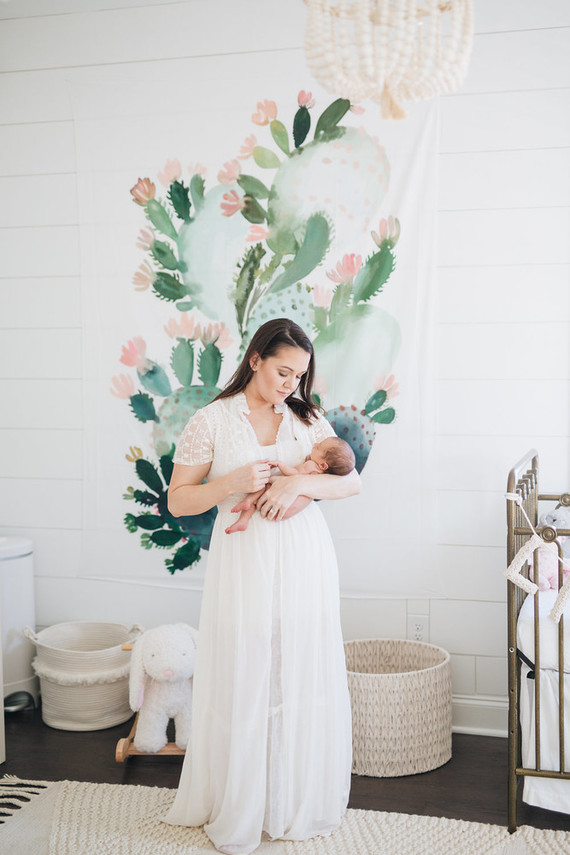 Feminine girl's nursery
