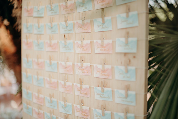 watercolor escort cards Inspiration