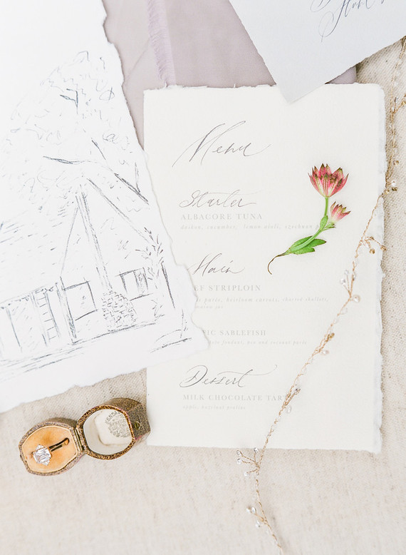Elegant handwritten wedding invitations
