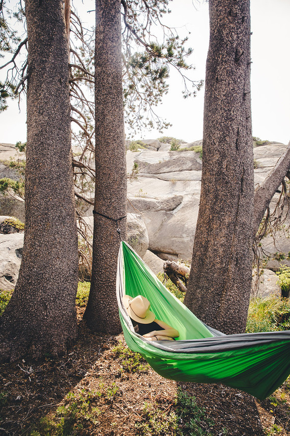 Sierra camp wedding at the Hideout in Kirkwood CA