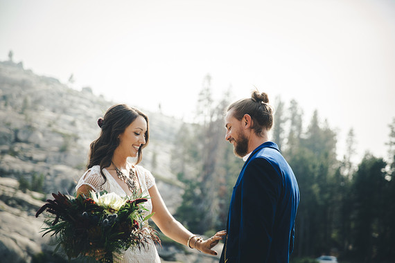Sierra camp wedding at the Hideout in Kirkwood CA