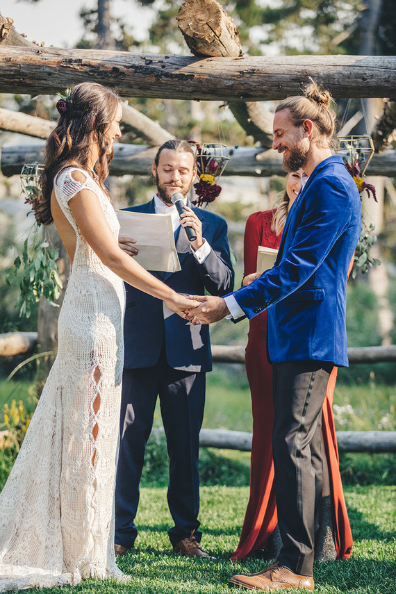 Sierra camp wedding at the Hideout in Kirkwood CA