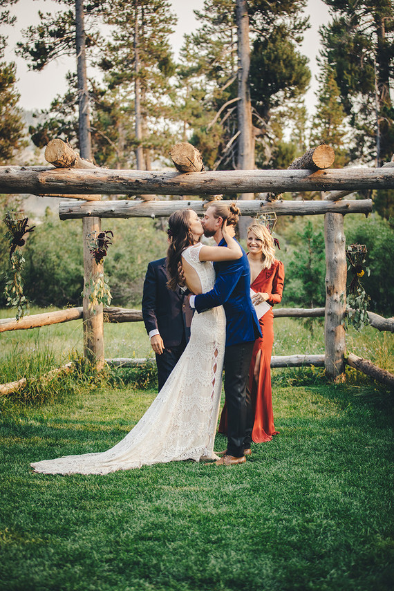 Sierra camp wedding at the Hideout in Kirkwood CA