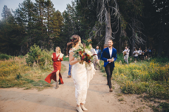 Sierra camp wedding at the Hideout in Kirkwood CA