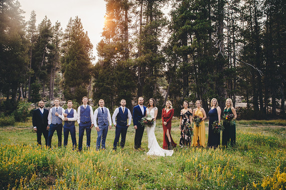 Sierra camp wedding at the Hideout in Kirkwood CA