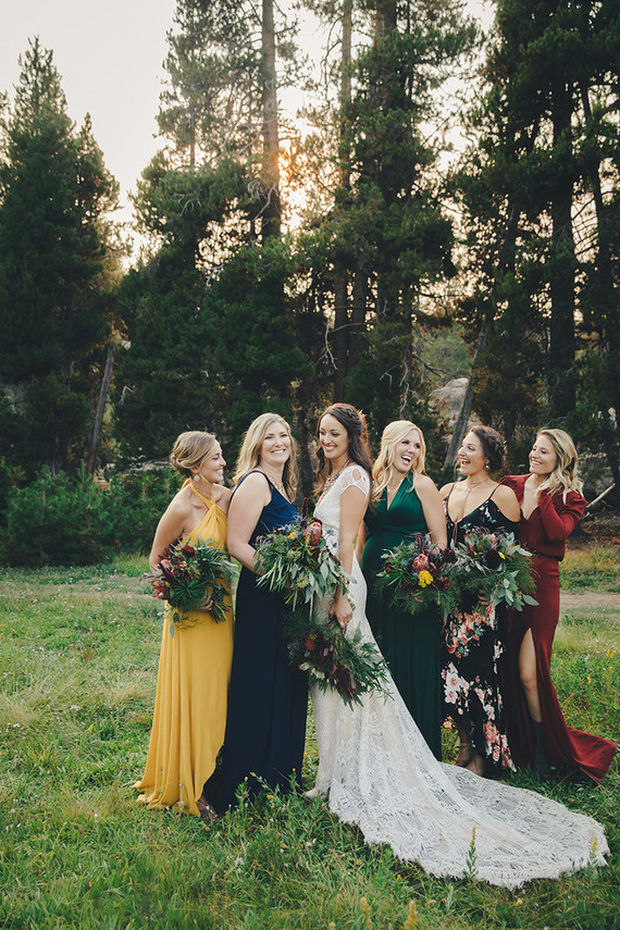 Sierra camp wedding at the Hideout in Kirkwood CA