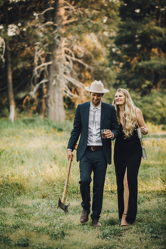 Sierra camp wedding at the Hideout in Kirkwood CA