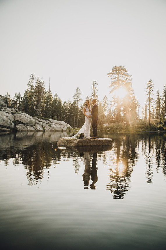 Sierra camp wedding at the Hideout in Kirkwood CA