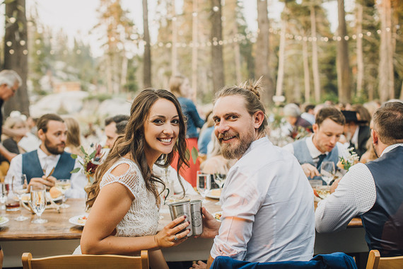 Sierra camp wedding at the Hideout in Kirkwood CA