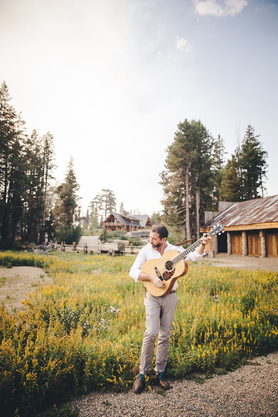 Sierra camp wedding at the Hideout in Kirkwood CA