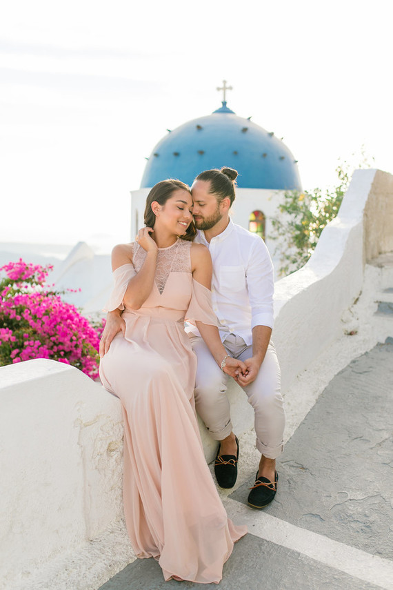 Santorini engagement shoot