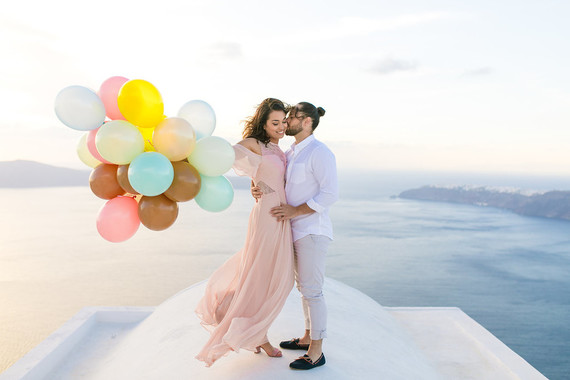 Santorini engagement shoot