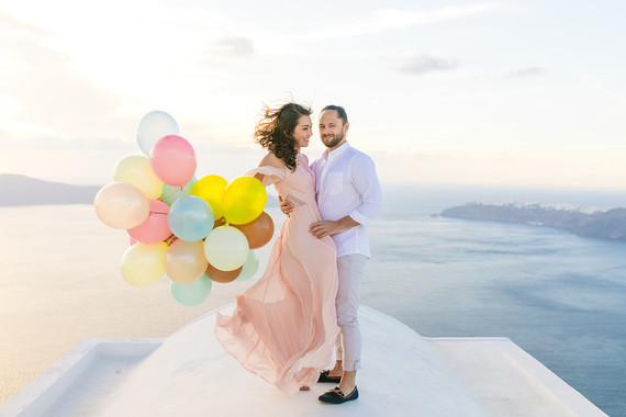Santorini engagement shoot
