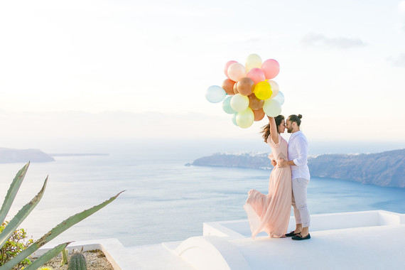 Santorini engagement shoot