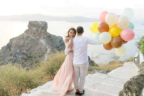 Santorini engagement shoot