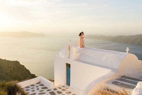 Santorini engagement shoot
