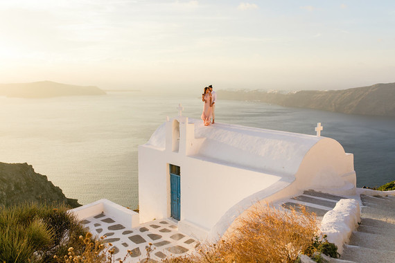 Santorini engagement shoot