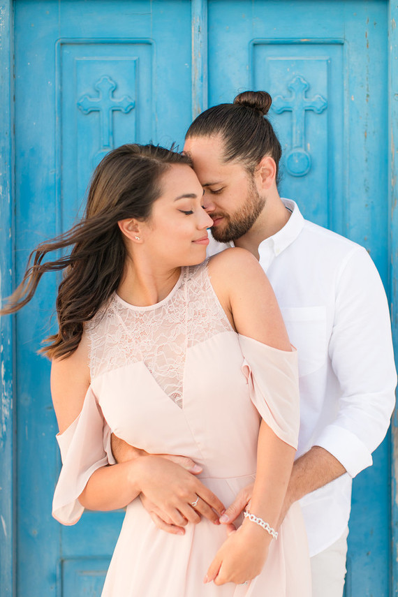 Santorini engagement shoot