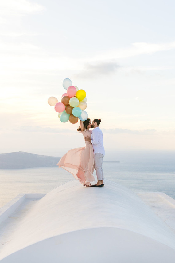 Santorini engagement shoot