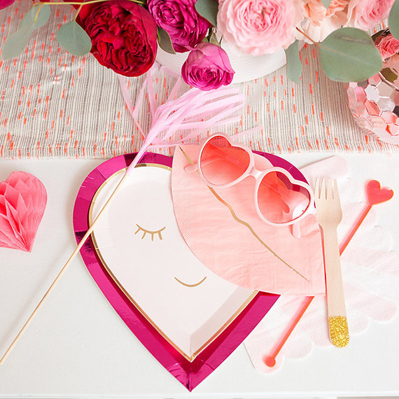Pink and red floral Valentine's Day party Inspiration
