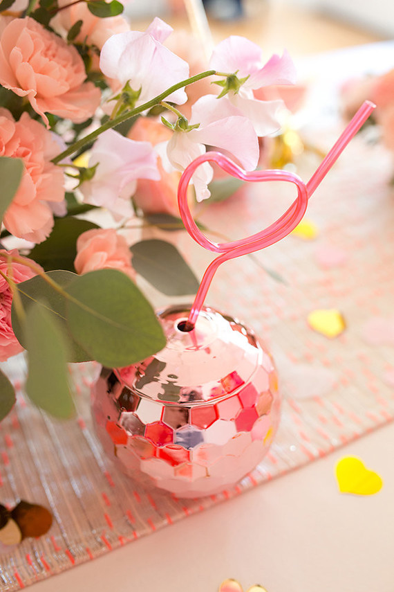 Pink and red floral Valentine's Day party Inspiration
