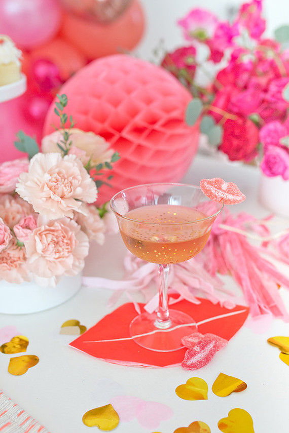 Pink and red floral Valentine's Day party Inspiration
