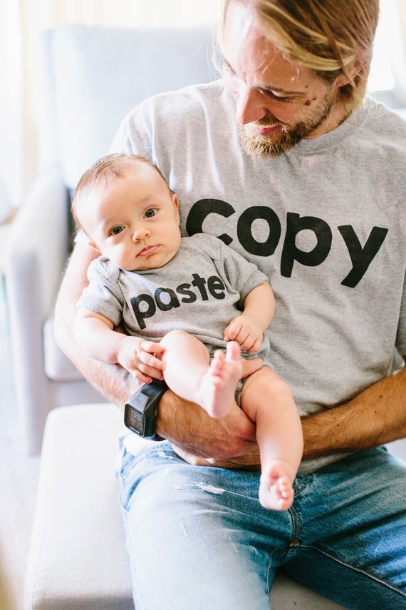 Father son newborn photos